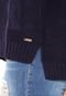 Suéter GRIS Tricot Decote em V Azul-Marinho - Marca Gris