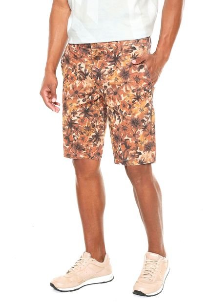 Bermuda Sarja Colcci Floral Davi Laranja - Marca Colcci