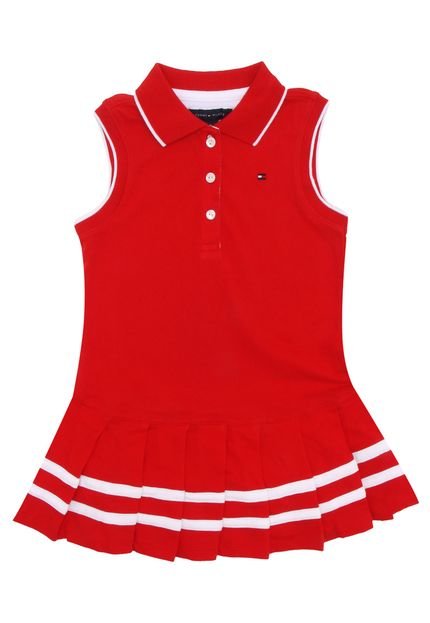 Vestido Tommy Hilfiger Kids Polo Menina Vermelho - Marca Tommy Hilfiger Kids