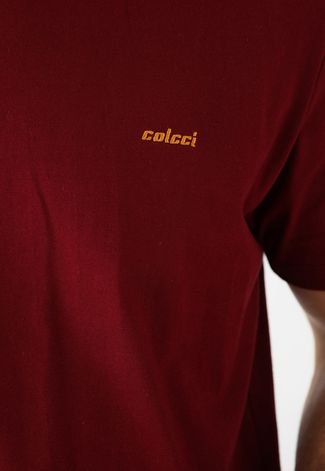 Camiseta Colcci Logo Bordô