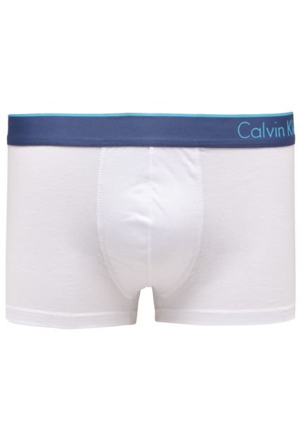 Cueca Boxer Calvin Klein Underwear Lateral Branca/Azul - Marca Calvin Klein Underwear