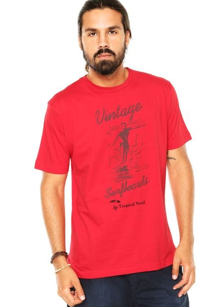 Camiseta Tropical Brasil Estampada Vermelha - Marca Tropical Brasil