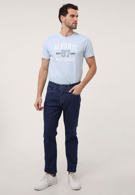 Calça Jeans Aeropostale Slim Lisa Azul - Marca Aeropostale