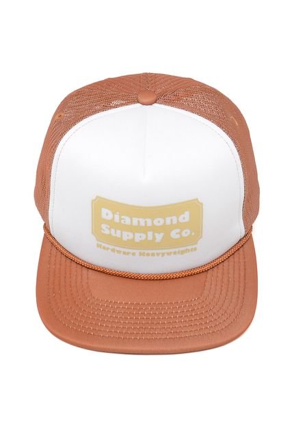 Boné Diamond Supply Co Trucker Hardware Caramelo/Branco - Marca Diamond Supply Co
