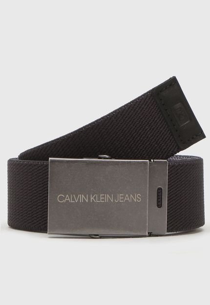 Cinto Calvin Klein Jeans Texturizado Grafite - Marca Calvin Klein Jeans