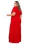 Vestido Longo Vermelho Plus Size Modelador Linha Luxo - Marca Ballad