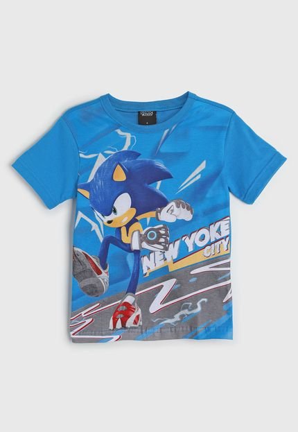 Camiseta Infantil Brandili Sonic Azul - Marca Brandili