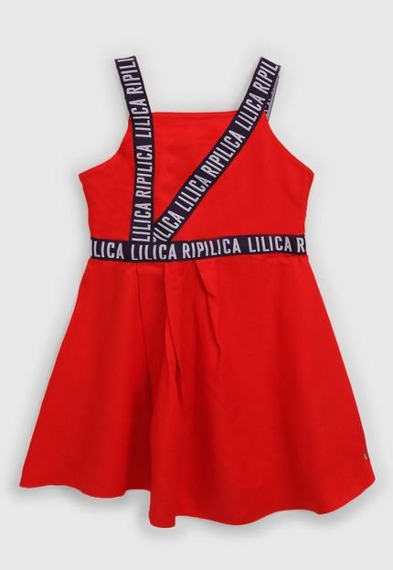 Vestido Lilica Ripilica Infantil Lettering Laranja/Roxo - Marca Lilica Ripilica