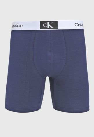 Cueca Calvin Klein Underwear Boxer Long Azul Marinho Compre