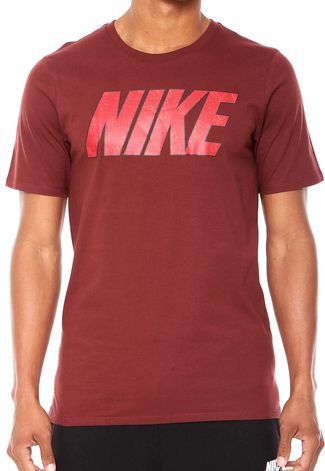 Camiseta Nike Sportswear Tee Prnt PK BLK Vermelha