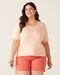Blusa Básica Feminina Plus Size Decote Redondo Em Viscolinho Stretch - Marca Malwee