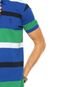 Camisa Polo Aleatory Listras Azul/Verde - Marca Aleatory