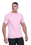 Camiseta Básica Masculina Lisa 100% Algodão 30.1 Techmalhas Rosa Claro - Marca TECHMALHAS