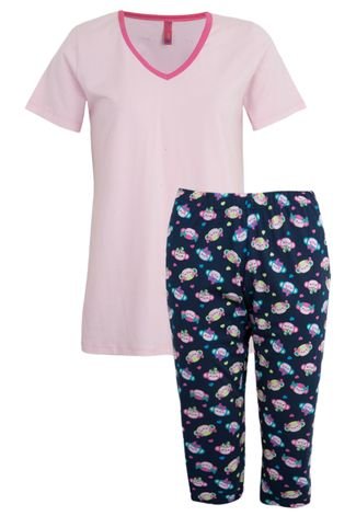 Pijama Puket Smile Everyday Rosa/Azul