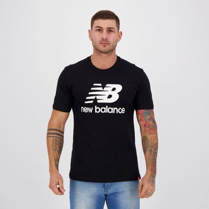 Camiseta New Balance Stacked Preta - Marca New Balance