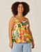 Regata Feminina Plus Size Tropical Em Viscose Stretch - Marca Malwee