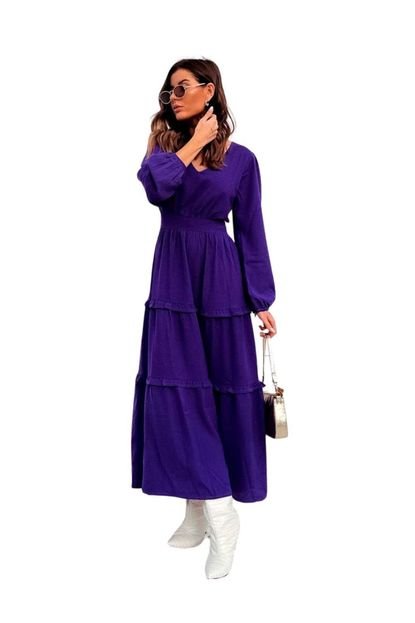 Vestido Vanibele Midi Púrpura - Marca Vanibele