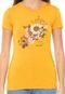 Camiseta Aeropostale Floral Amarela - Marca Aeropostale