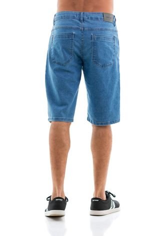 Bermuda Jeans Masculina Confort Arauto  Azul Claro