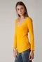 Blusa Slim Original Amarela - Marca Colcci