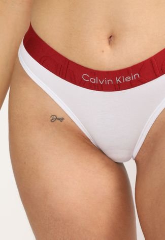 Calcinha Calvin Klein Underwear Tanga Monolith Branca - Compre
