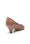Peep Toe My Shoes Salto Cone Bege - Marca My Shoes