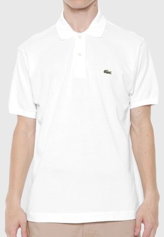 Camisa Polo Lacoste Classic Fit Branca