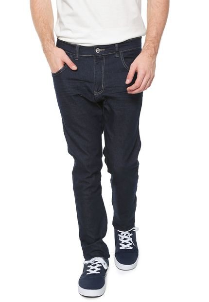 Calça Jeans Venom Slim Pespontos Azul-marinho - Marca Venom