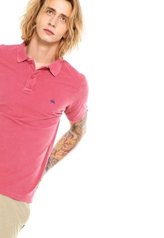 Camisa Polo Quiksilver Rice Rosa