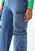 Calça Jeans Lança Perfume Wide Leg Cargo Azul - Marca Lança Perfume