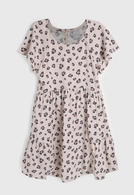 Vestido Hering Kids Animal Print Bege - Marca Hering Kids