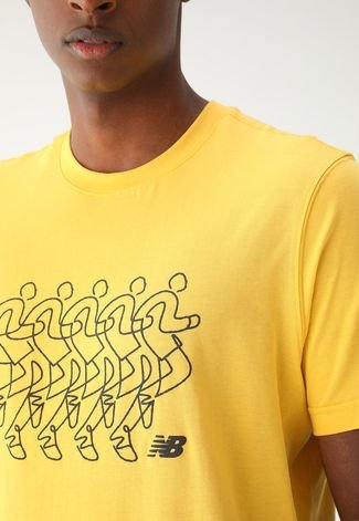 Camiseta New Balance Reta Culture Amarela