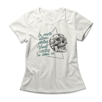 Camiseta Feminina In Morte Ultima Veritas - Off White - Marca Studio Geek 