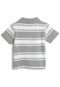 Camiseta Tommy Hilfiger Kids Menino Listrada Cinza/Branca - Marca Tommy Hilfiger Kids