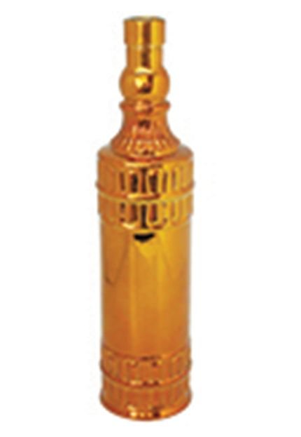 Garrafa Decor Vidro Indian Bottles Grande Urban Dourado - Marca Urban