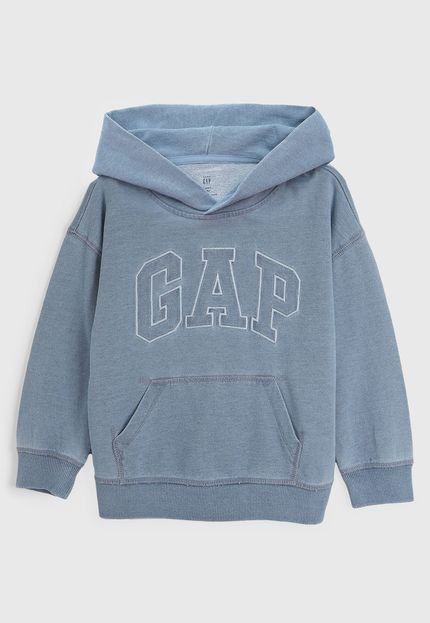 Blusa de Moletom GAP Logo Azul - Marca GAP