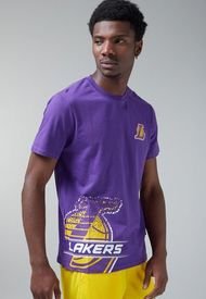 Camiseta Violeta-Amarillo-Blanco NBA Los Ángeles Lakers