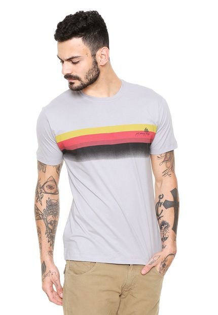 Camiseta Reef Stripes Sunset Cinza - Marca Reef