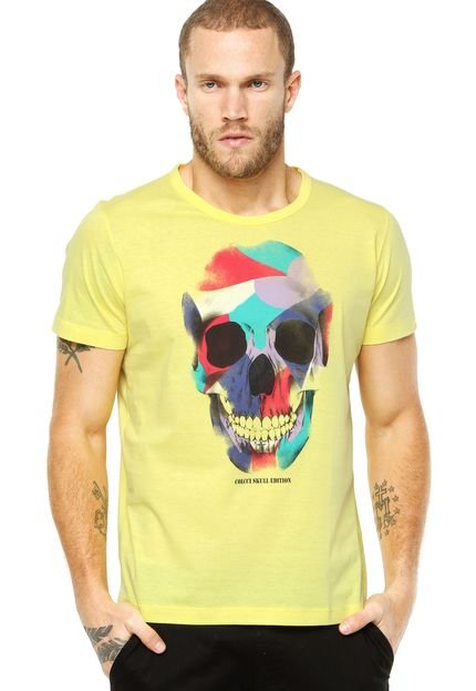 Camiseta Colcci Skull Edition Amarela - Marca Colcci