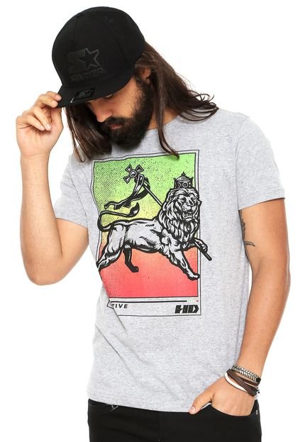 Camiseta HD Lion Of Judah Cinza - Marca HD