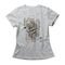 Camiseta Feminina Skull Playing Card - Mescla Cinza - Marca Studio Geek 