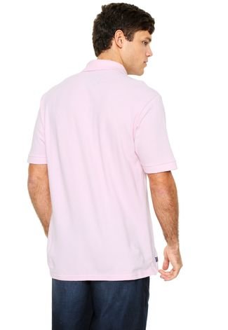 Camisa Polo Mr Kitsch Manga Curta Basic Rosa