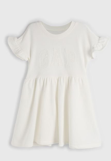 Vestido Infantil GAP Logo Off-White - Marca GAP