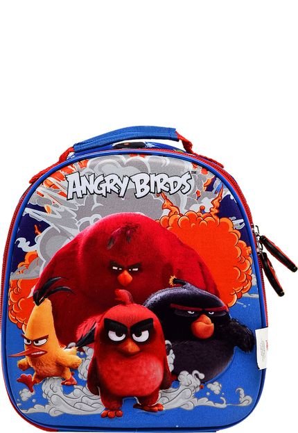 Lancheira Santino Angry Birds Azul/Vermelha - Marca Santino