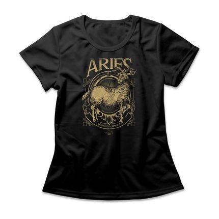 Camiseta Feminina Aries - Preto - Marca Studio Geek 