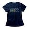 Camiseta Feminina Social Battery - Azul Marinho - Marca Studio Geek 