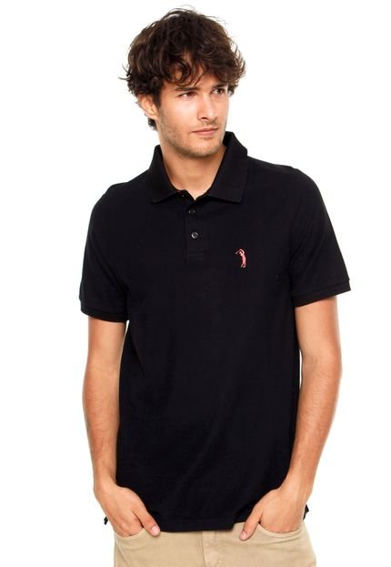 Camisa Polo Aleatory Tradicional Logo Preta - Marca Aleatory