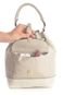 Bolsa saco em couro liso Natasha Off-white - Marca Andrea Vinci