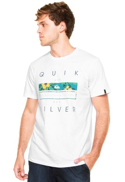 Camiseta Quiksilver Slim Fit Damos Gard Branca - Marca Quiksilver