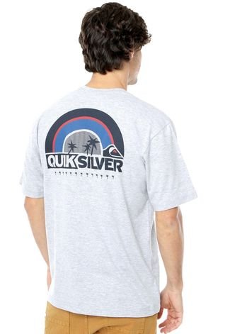 Camiseta Quiksilver Básica Cosmic Sunset Cinza